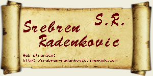 Srebren Radenković vizit kartica